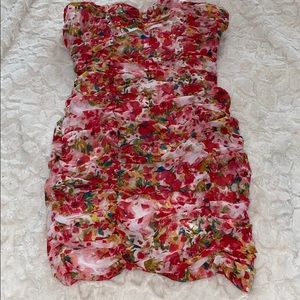 Scrunched mini dress